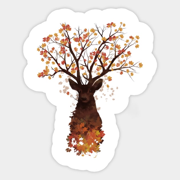Fall Woods Sticker by DANDINGEROZZ
